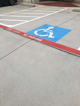 Handicap stenciling in your parking lot in Highland Park, Texas