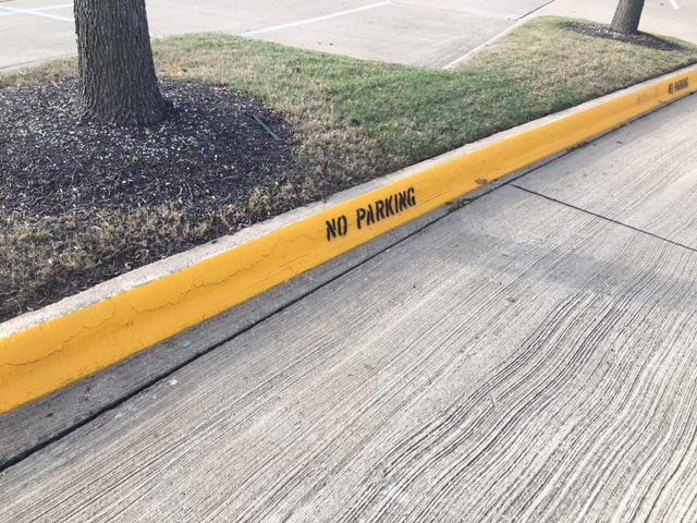 No Parking Yellow Curb Painting 